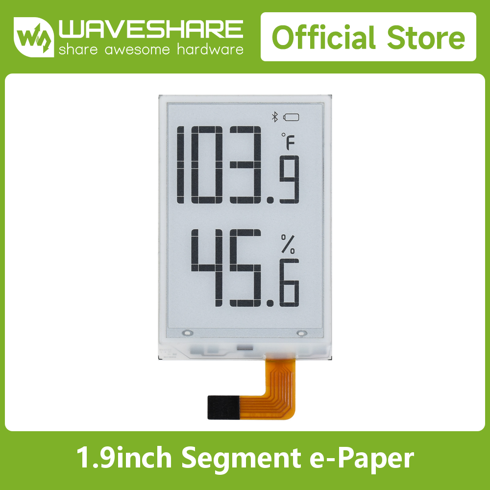Pi Display - จอแสดงผล E-Paper แบบเซกเมนต์ขนาด 1.9 นิ้ว ยี่ห้อ