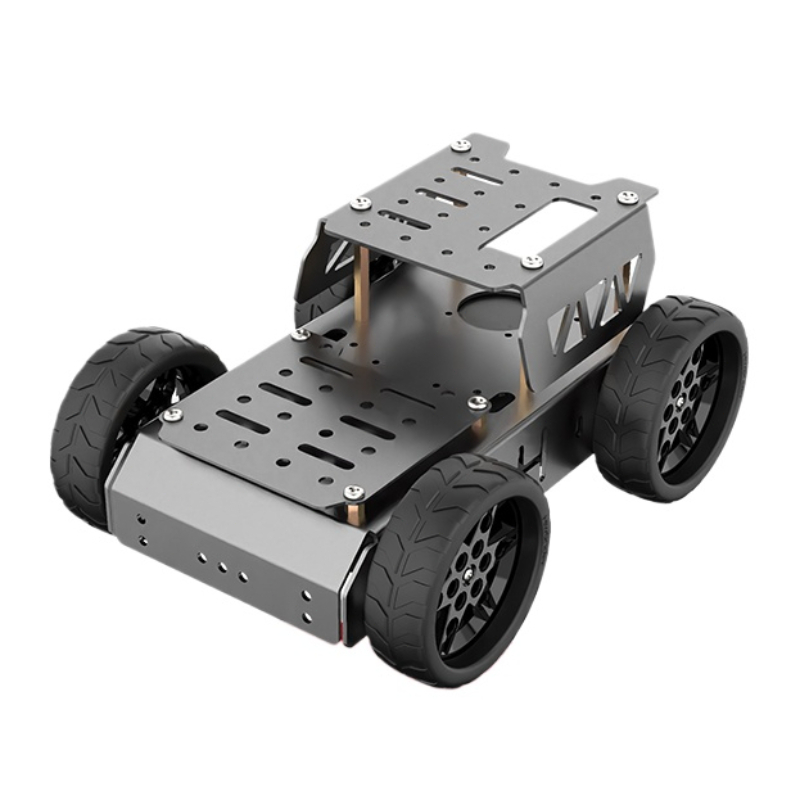 Raspberry Pi Kit - รถเข็นไฟฟ้าสี่ล้อกรอบอลูมิเนียมสมาร์ทรถสําหรับ Arduino/Raspberry Pi Robot DIY Kit