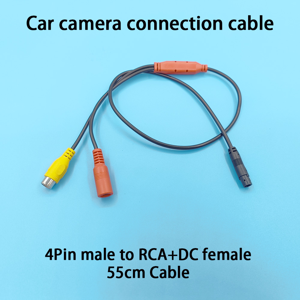 Pi Camera Cable - สายเชื่อมต่อกล้องมองหลังรถยนต์ 4 พิน ชายต่อ RCA หญิง