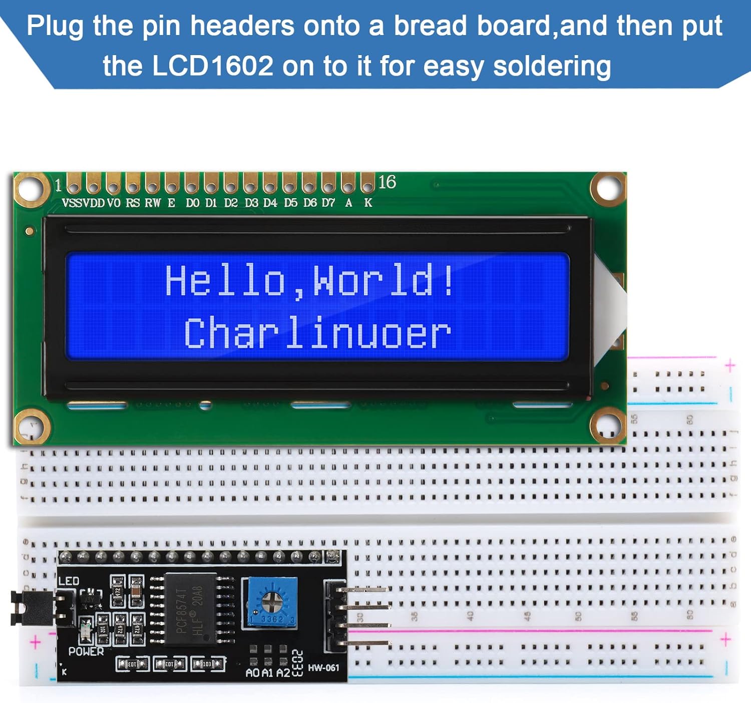 Raspberry Pi 4 - ชุดหนึ่ง 1602 LCD 20*4 หน้าจอสีน้ำเงิน โมดูล