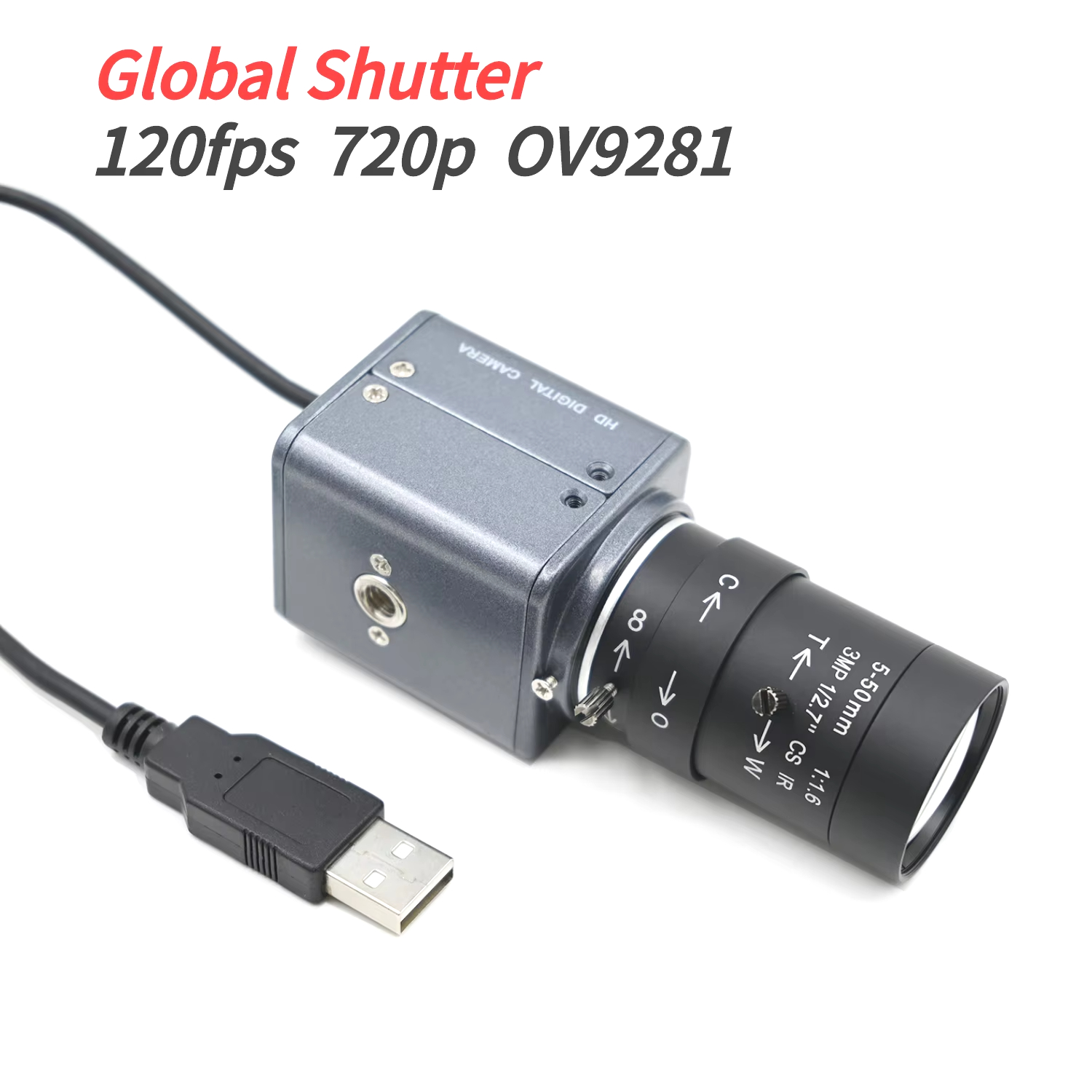 Raspberry Pi Global Shutter Camera Imx296 - OV9281 ชัตเตอร์ทั่วโลก, กล้อง USB 120fps 720p