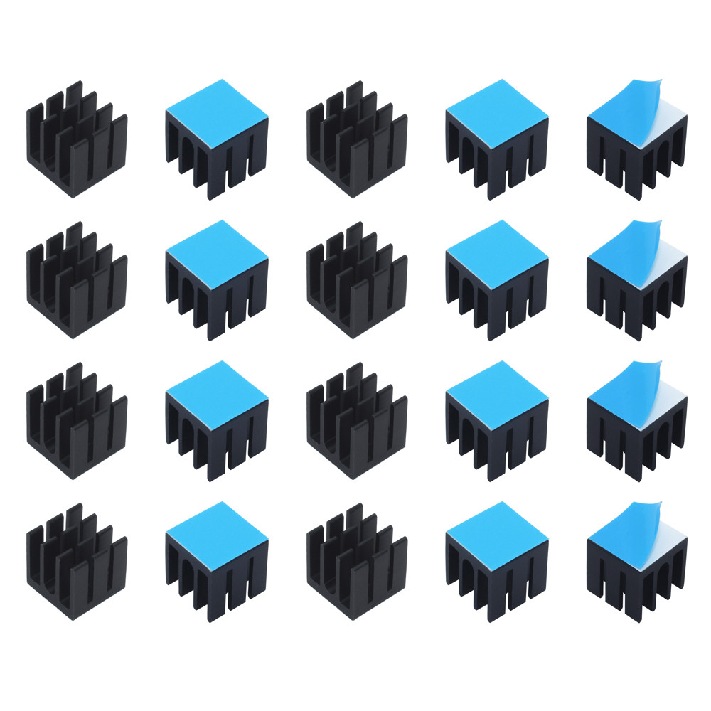 Pi Cooler - 12x12x12mm 50pcs อลูมิเนียมฮีทซิงค์หม้อน้ํา Cooler ความร้อนสําหรับอิเล็กทรอนิกส์ชิป IC