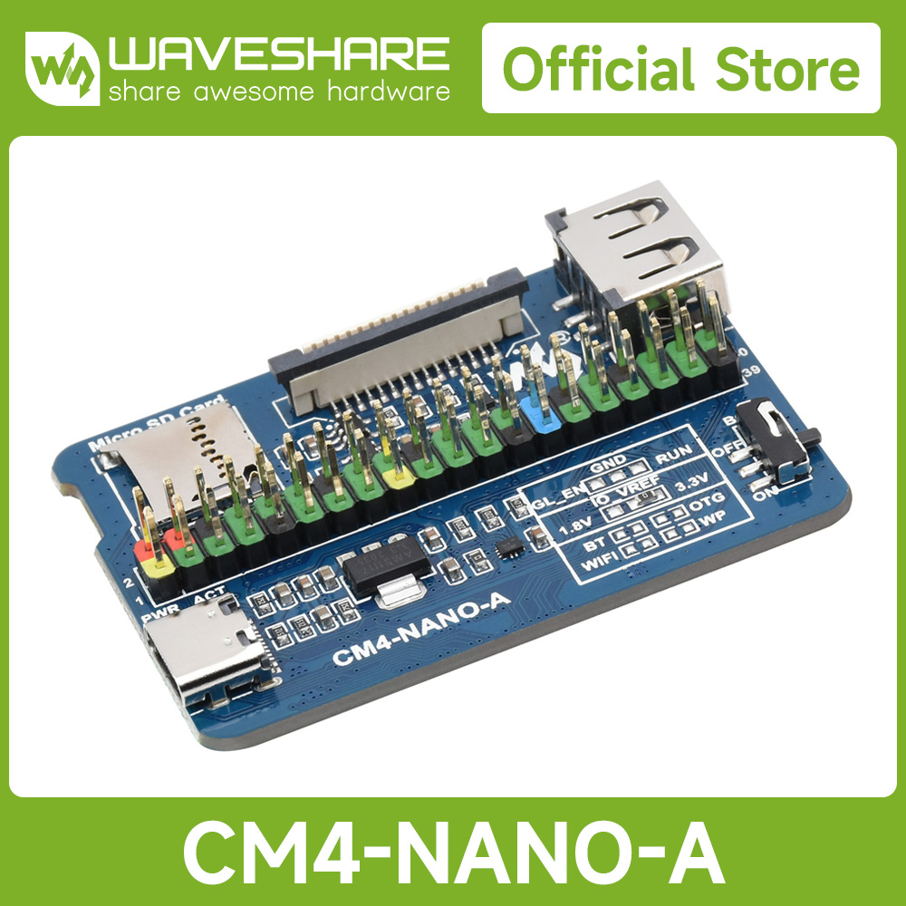 Raspberry Pi 4 - บอร์ดฐานนาโน Waveshare (A) IO BOARD สำหรับโมดูลคำนวณ