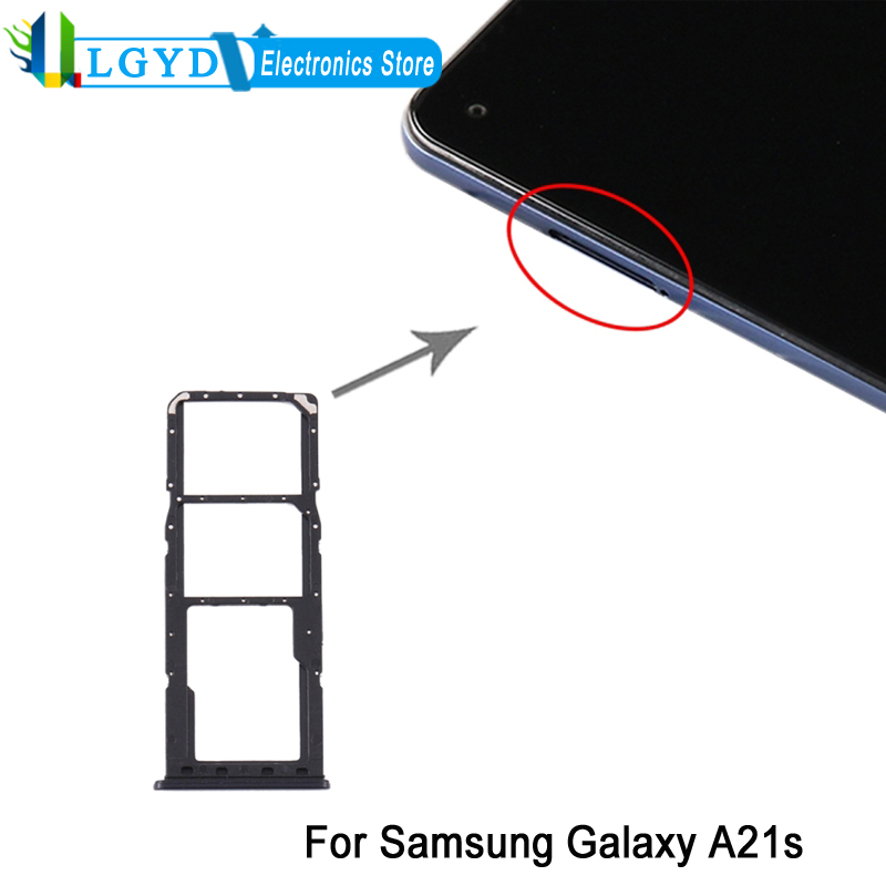 Micro Sd Card - ถาดใส่ซิมการ์ดคู่สำหรับ Samsung Galaxy A21s + ถาดใส่การ์ดไมโคร