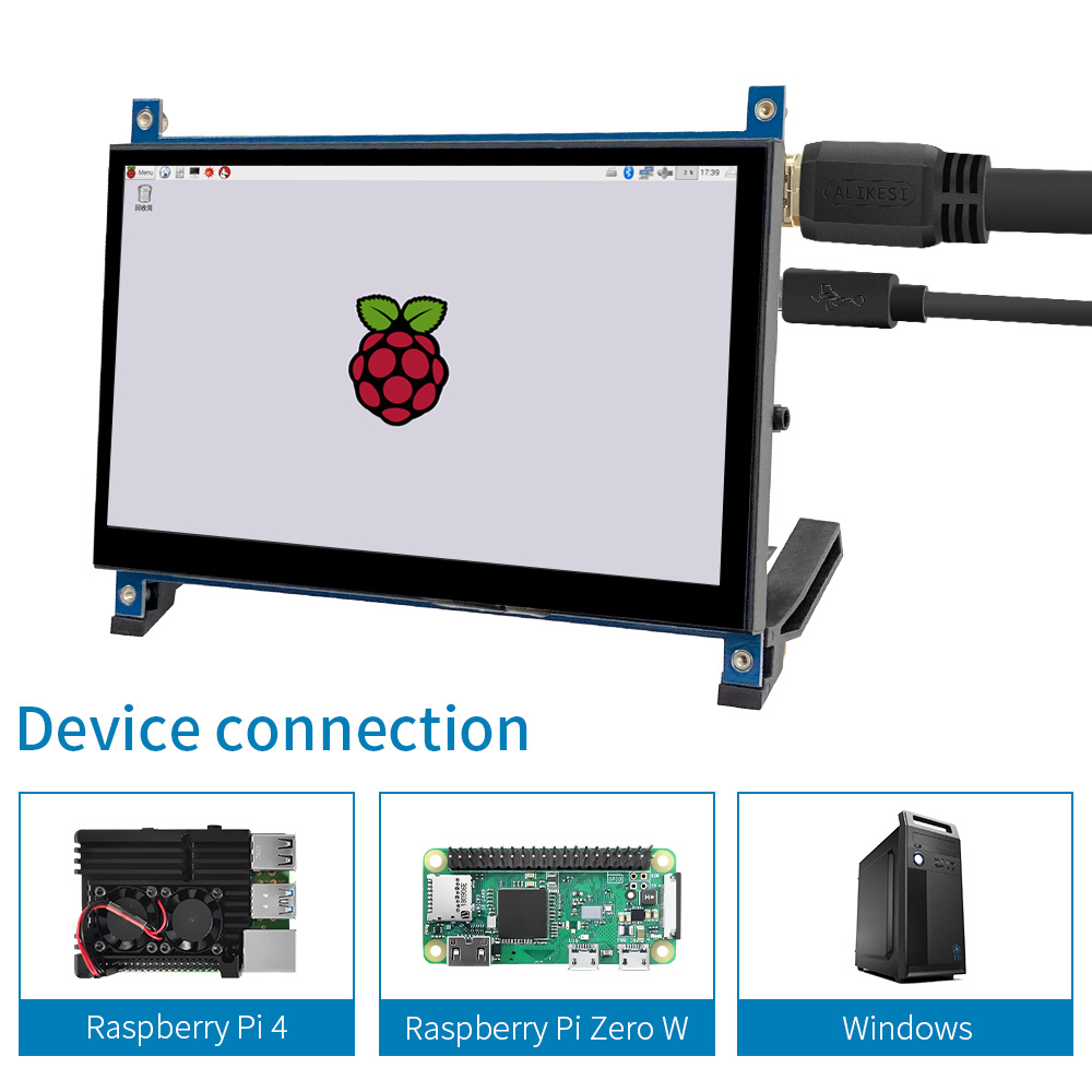 IPS 7นิ้ว AIDA64จอแสดงผล LCD M - Raspberry Pi 4 บทวิจารณ์และราคา