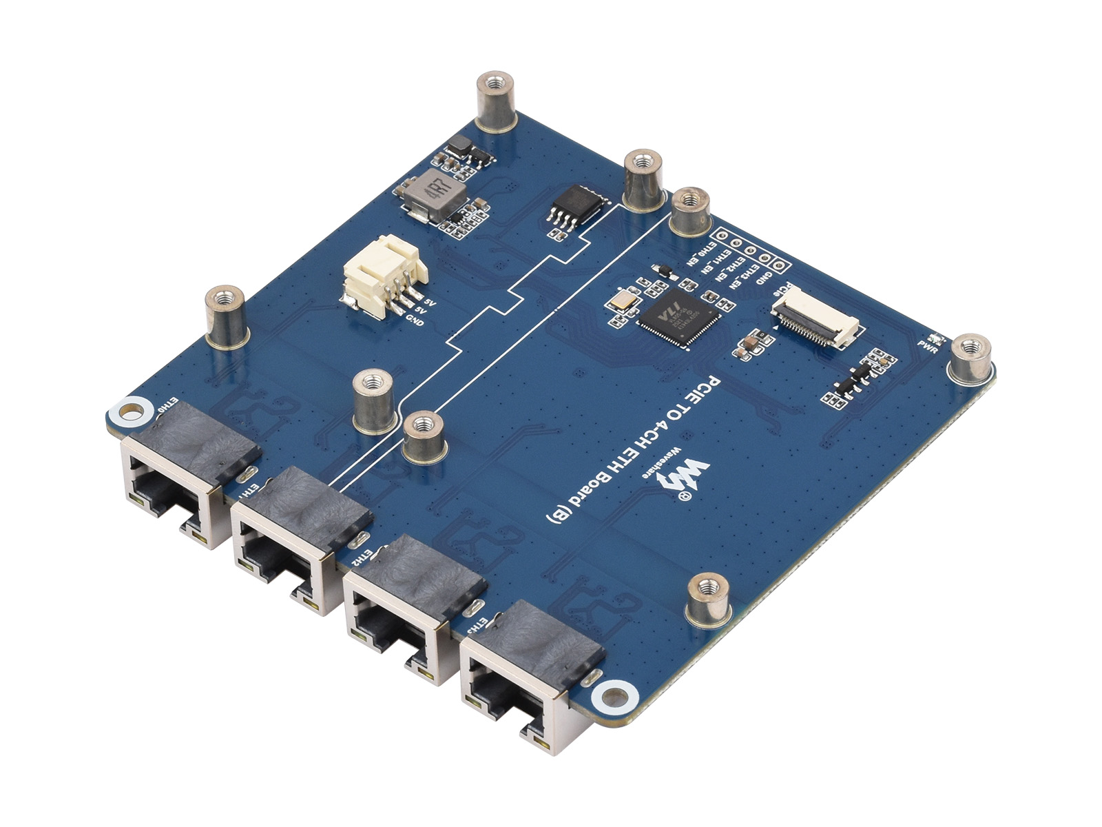 บอร์ด Waveshare PCIe เป็น 4 ช่ - Raspberry Pi 5 บทวิจารณ์และราคา