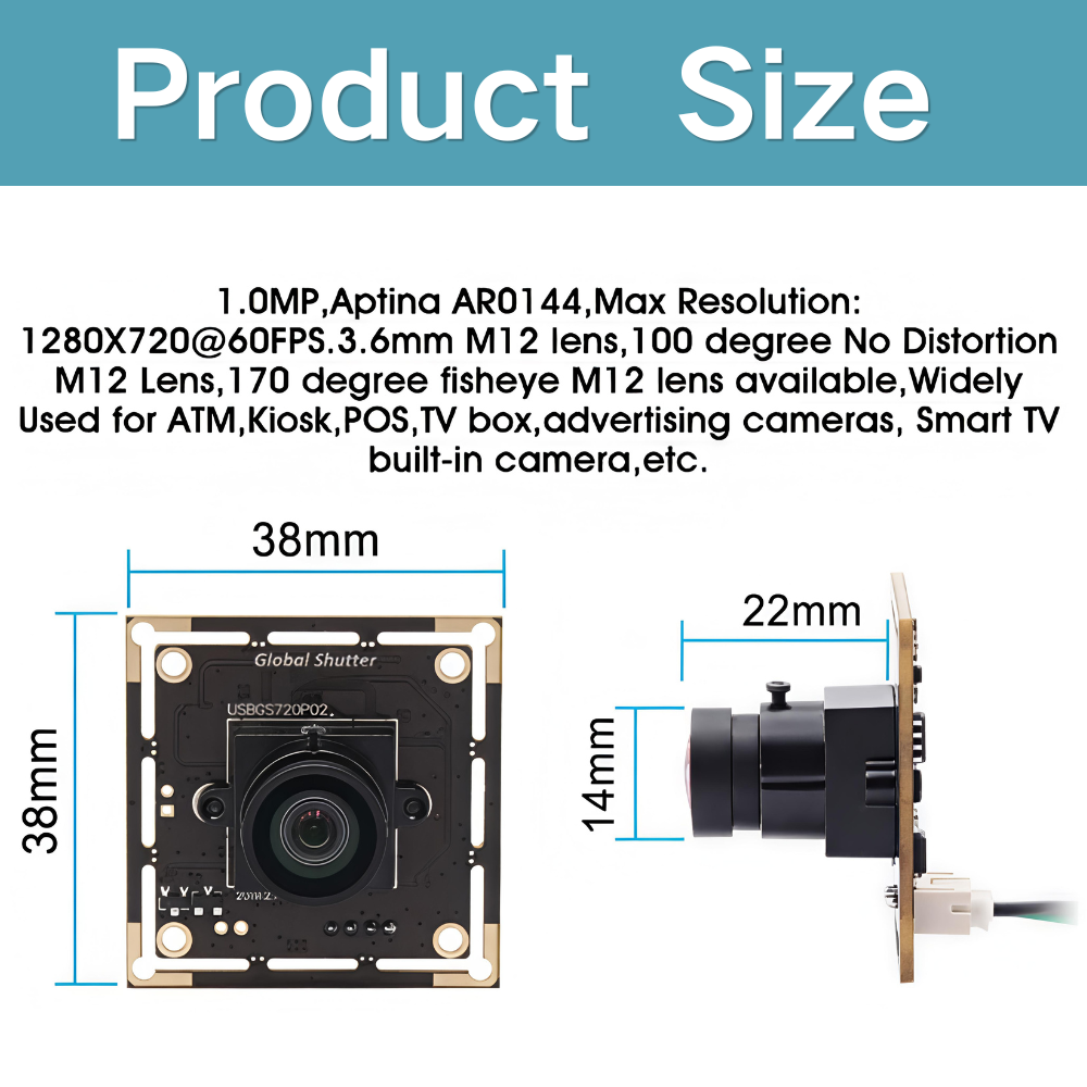 กล้อง ELP โกลบอลชัตเตอร์ USB 7 - Raspberry Pi Global Shutter Camera Imx296 บทวิจารณ์และราคา