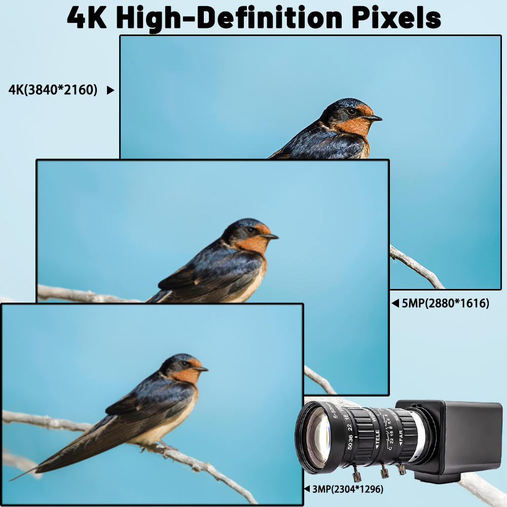 กล้อง Ultral 4K USB3.0 เซ็นเซอ - Raspberry Pi Global Shutter Camera Imx296 บทวิจารณ์และราคา