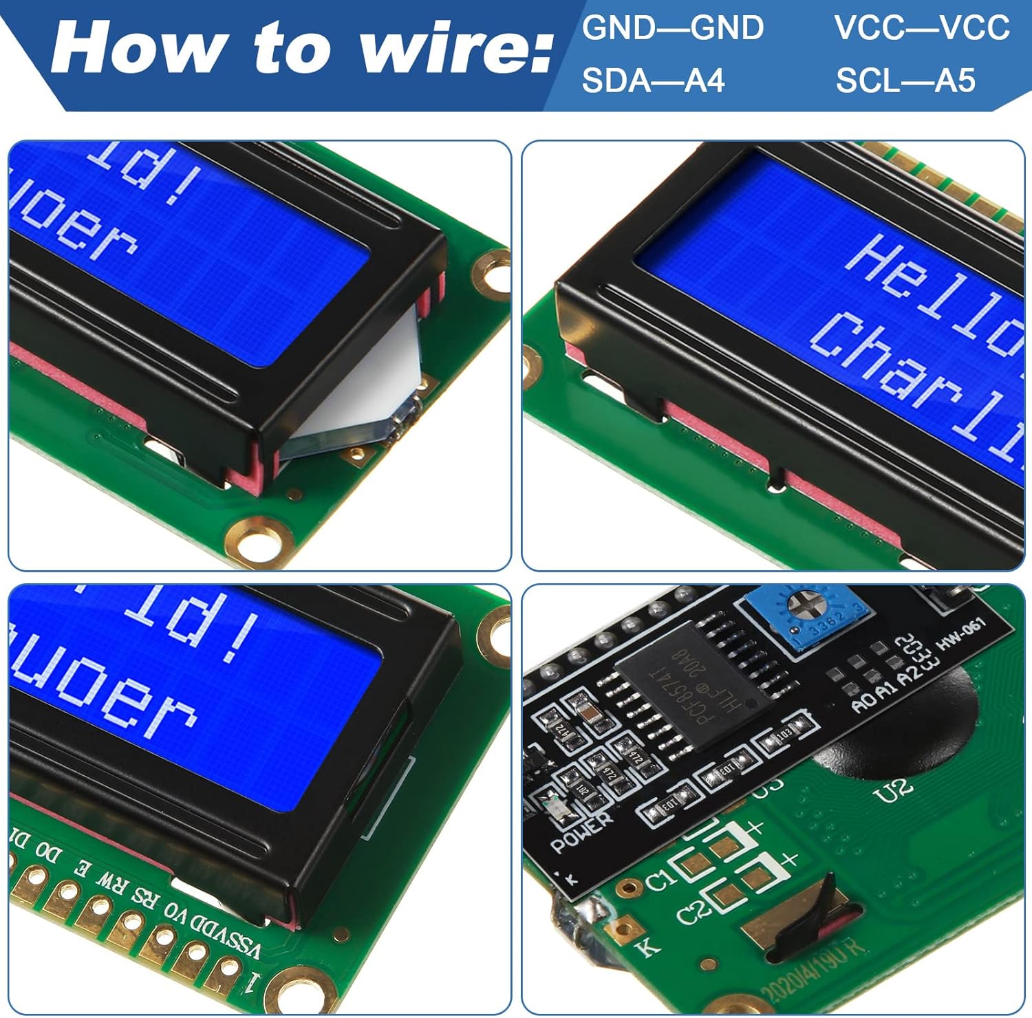 ชุดหนึ่ง 1602 LCD 20*4 หน้าจอส - Raspberry Pi 4 บทวิจารณ์และราคา