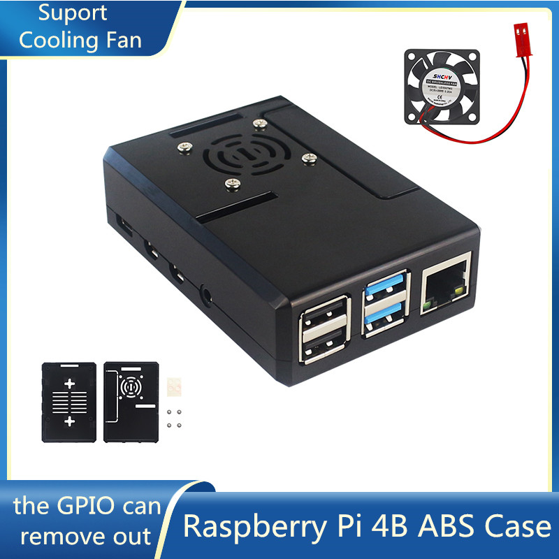 เคสพลาสติก ABS สีดำสำหรับ Rasp - Pi Cooler บทวิจารณ์และราคา